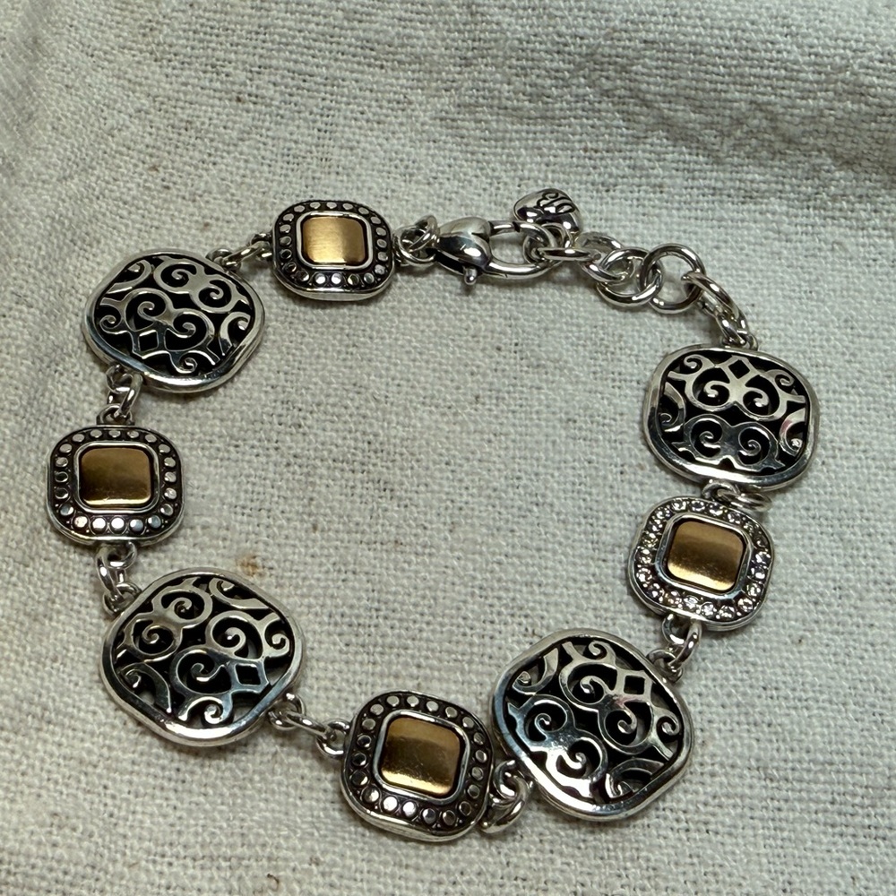 Elegant Silver and Gold Bracelet